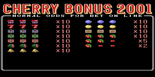 Cherry Bonus 2001 Screenthot 2